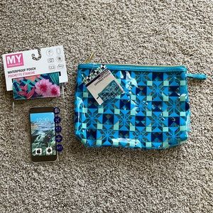 🌼 Quart-Sized Zippered Pouch and Waterproof Pouch One Size